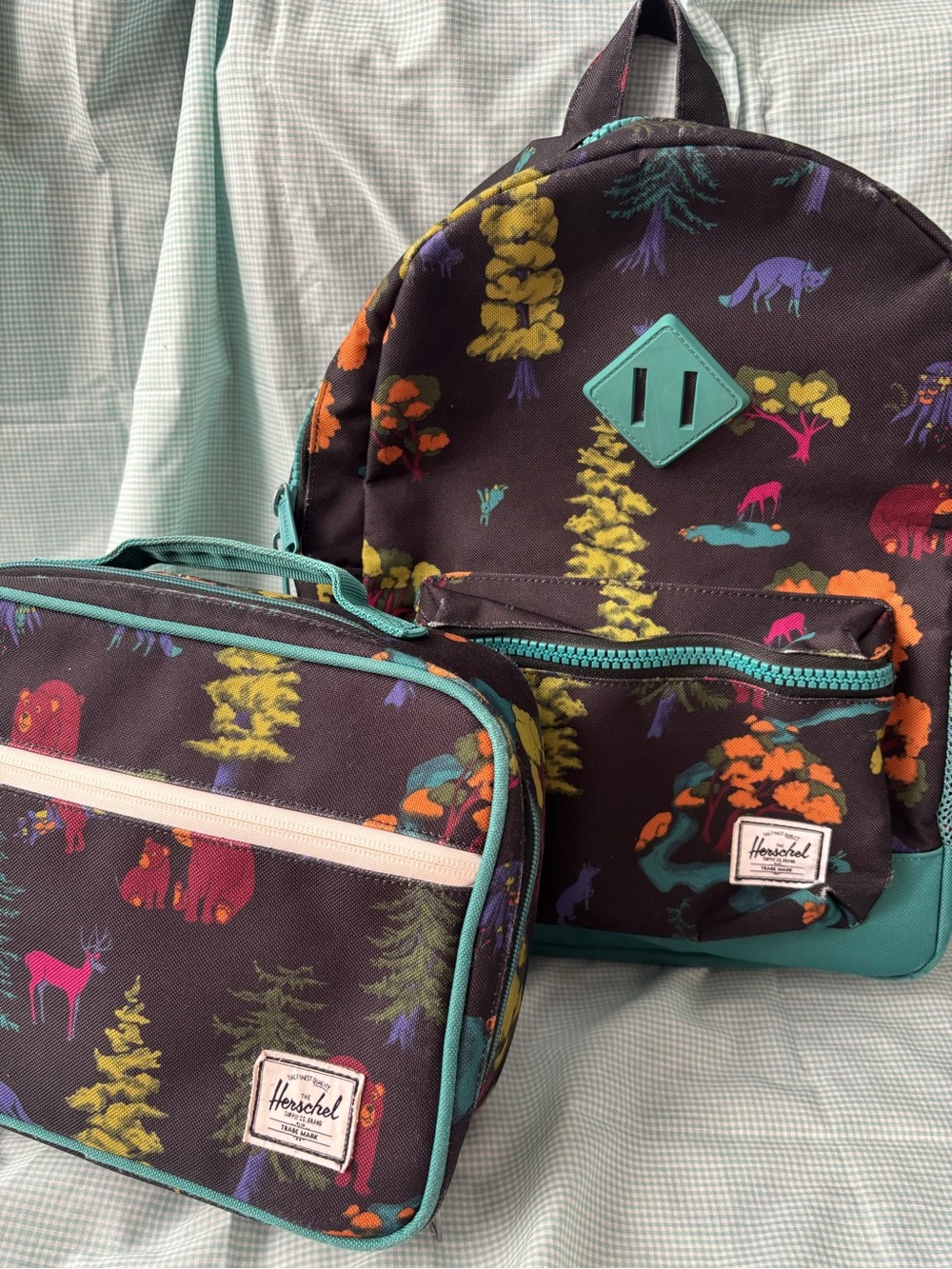 Herschel Childs backpack and lunch kit set - woodland animals